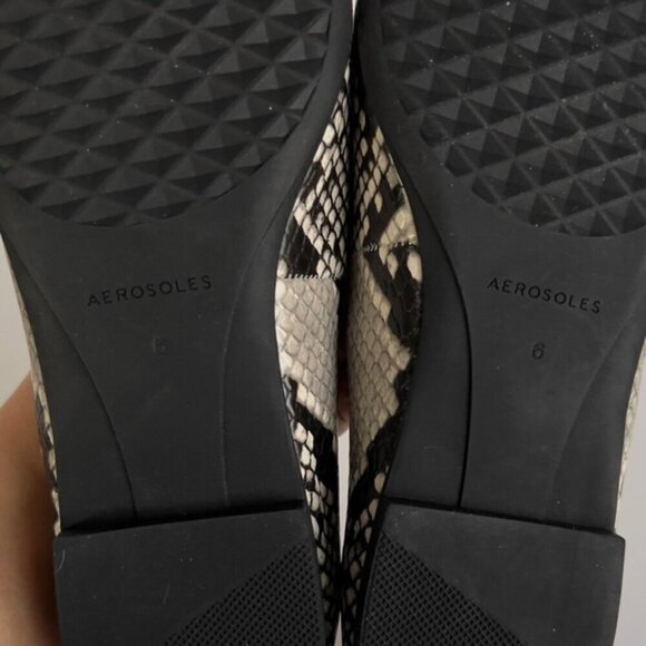 Aerosoles - Snake Pattern Ballet Flat Slip On - Multi Natural Snake. Size: 6 US. - Picture 6 of 15